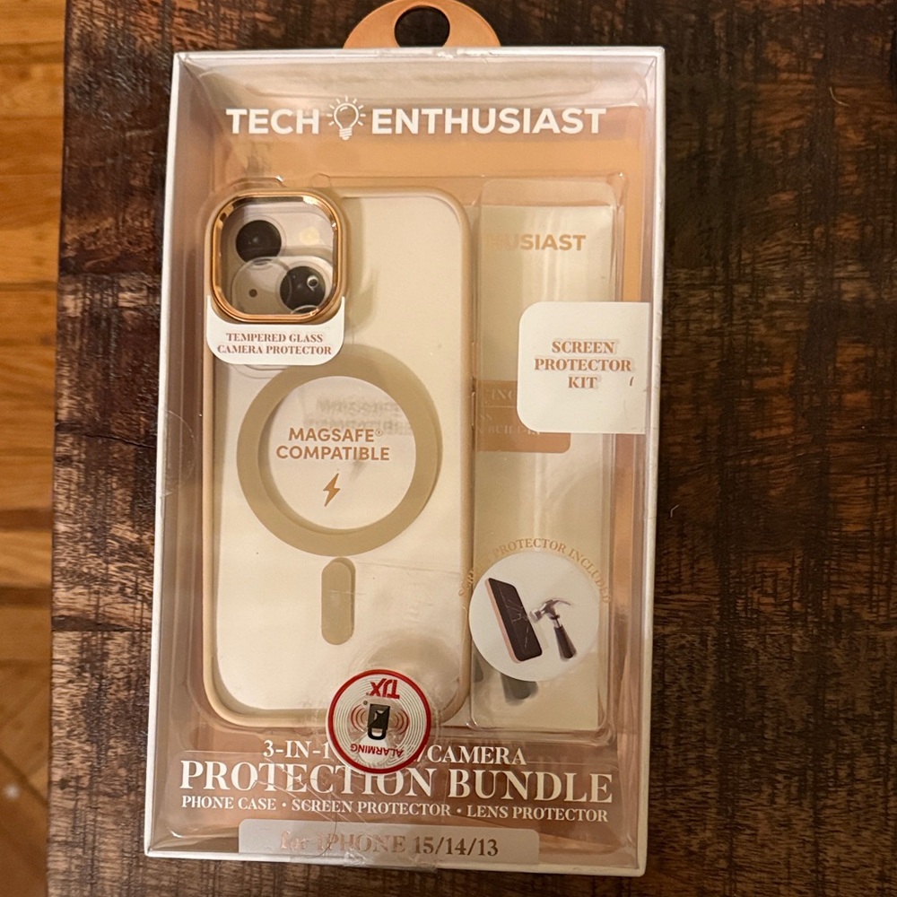 Gold and Cream Phone Case Protection Bundle